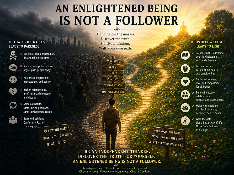 An Enlightened Being Is Not a Follower