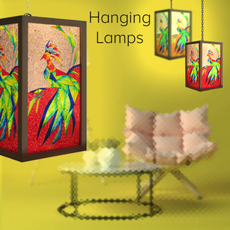 Stained glass painted handcrafted Hanging Lamps