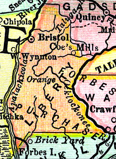 Liberty County Map 1890.png