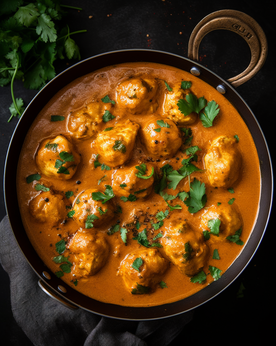 A delicious serving of Thick & Creamy Vegan Dum Aloo, a rich and indulgent vegan curry that brings warmth and comfort with every bite.