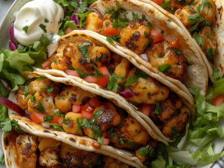 BBQ Glazed Cauliflower Vegan Tacos
