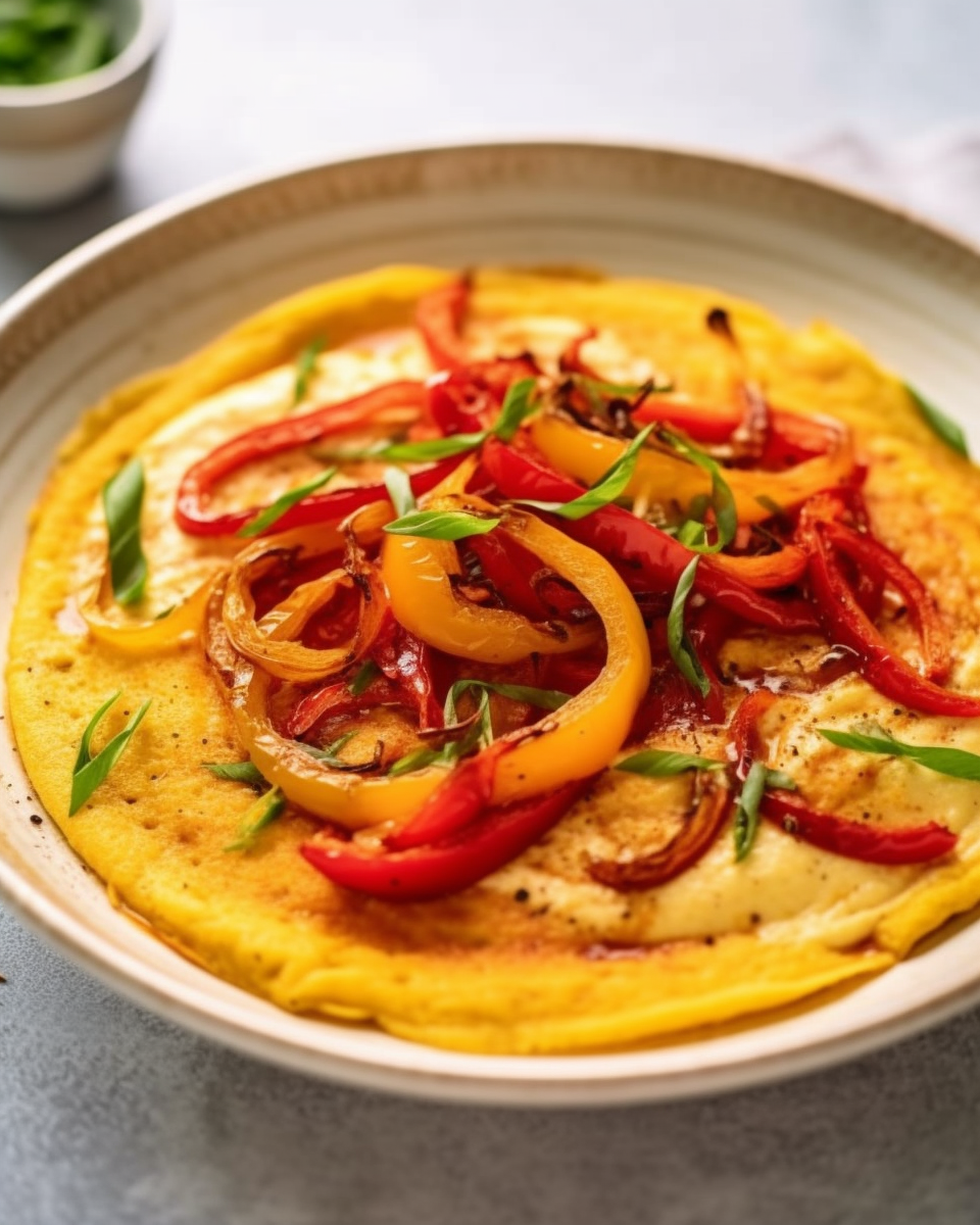 Soy free vegan lacto vegetarian plant based chickpea omelette