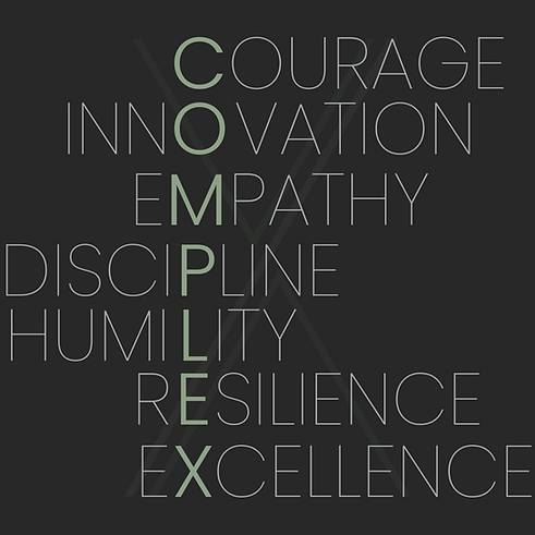 The Complex Dance & Creative Space Core Values: courage innovation empathy discipline humility resilience excellence