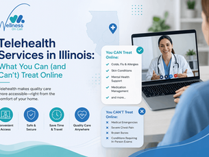 Telehealth services in Illinois with a healthcare provider during an online appointment