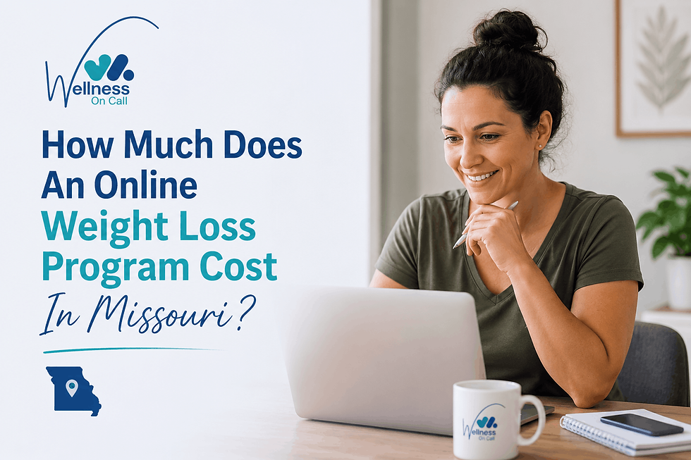 Patient attending an online weight management consultation with a healthcare provider for medical weight loss in Missouri