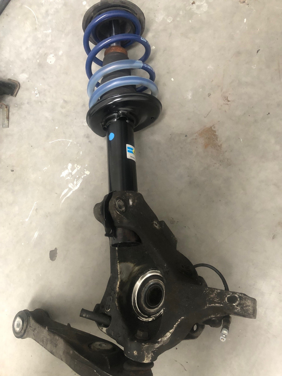 Porsche Cayman Bilstein shock, Eibach spring suspension.