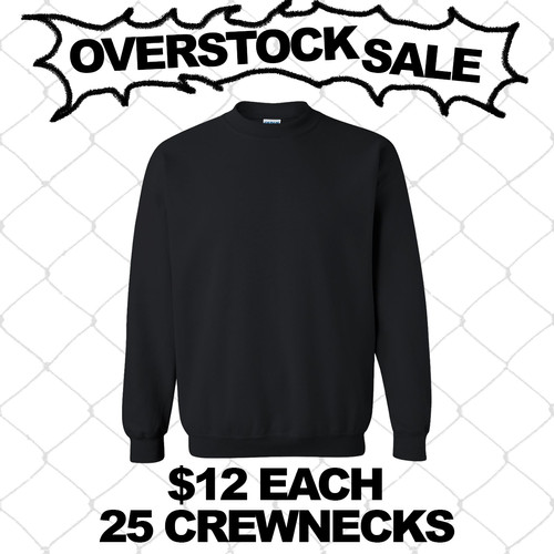 25 CREWNECKS | Grindstone Printco