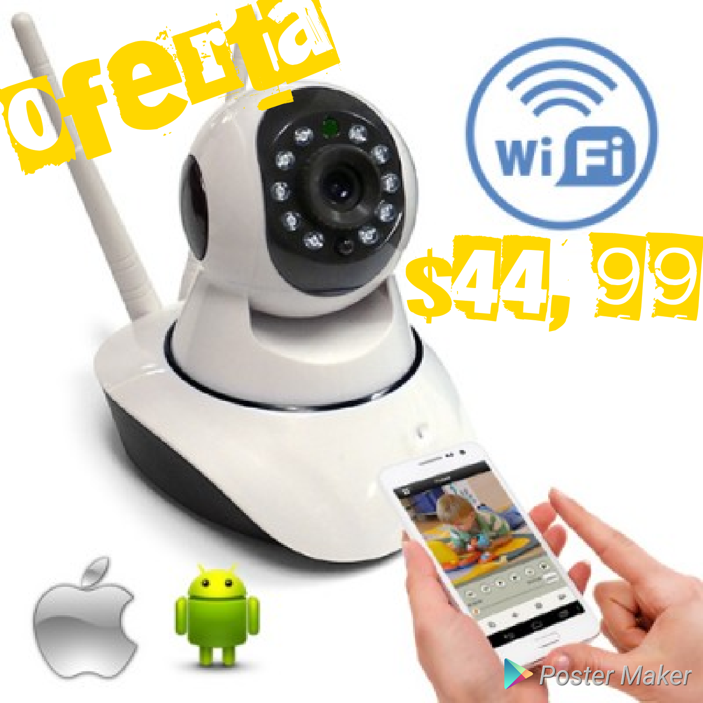 Cámara wifi 380 grados monitorea desde tu celular desde cualquier parte 