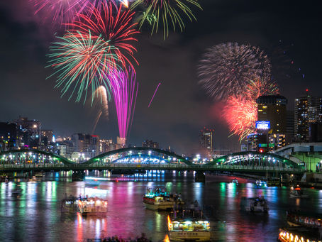 fogos de artificio no Japao
