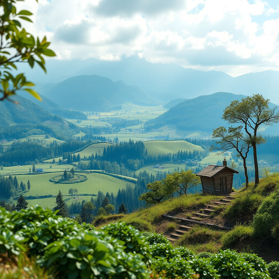 create a scenic picture depicting the sustainability values of a company.jpg