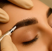 DelosBeauty Etiler'de profesyonel kaş microblading uygulaması.