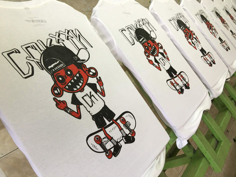 สกรีนสีพลาสติซอล Cakin Boy streed wear
