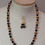 Thumbnail: Crackle Glass and Black Agate Necklace and Earring Set