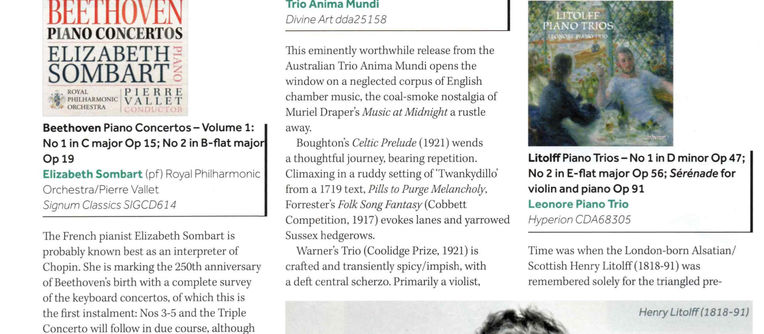 Latest review! English Piano Trios