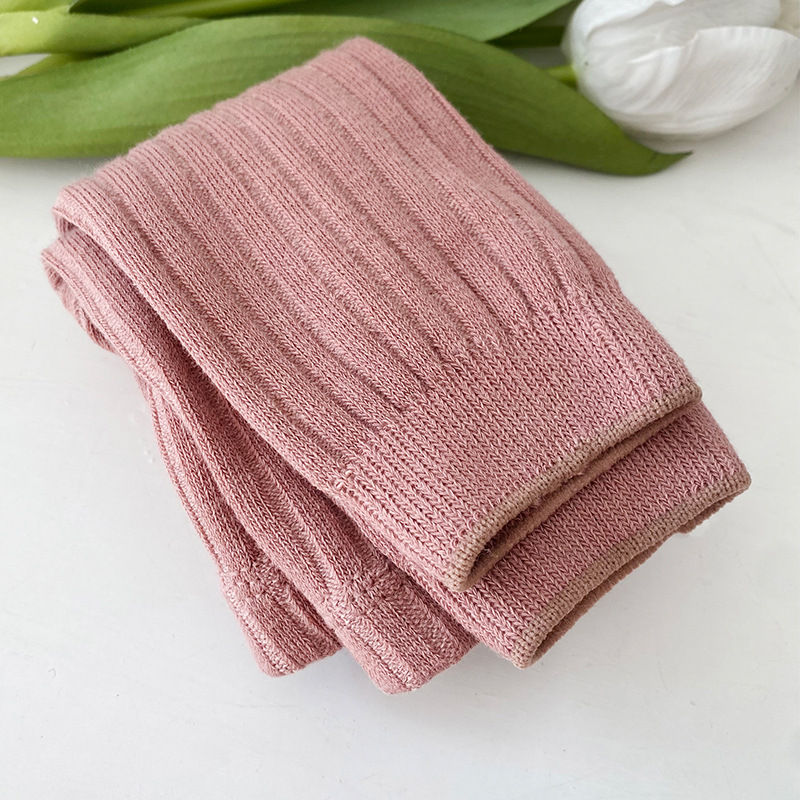 Thumbnail: 1-6 Years Girls Toddler Baby Basic Ribbed Sweater and Leggings Footless Tights K