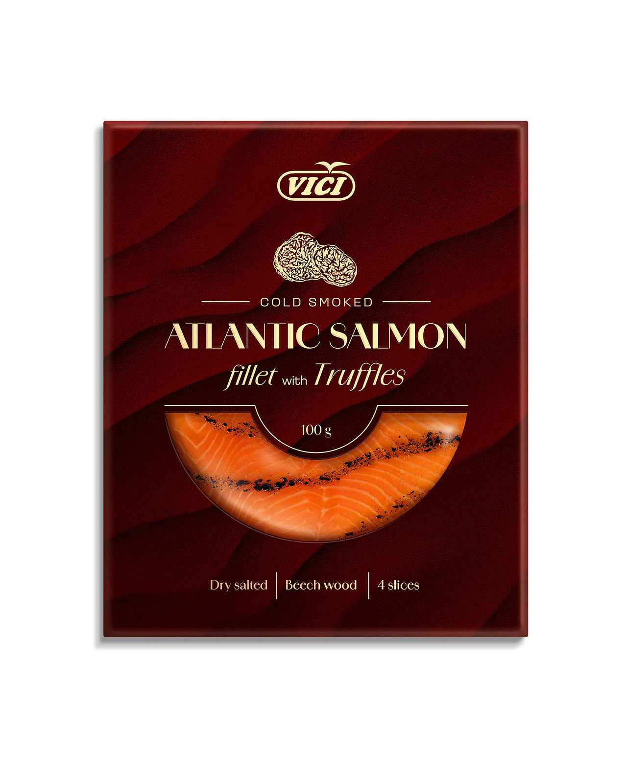 VIČI’s Cold-Smoked Atlantic Salmon with Truffle Taste offers a luxurious blend of flavors.