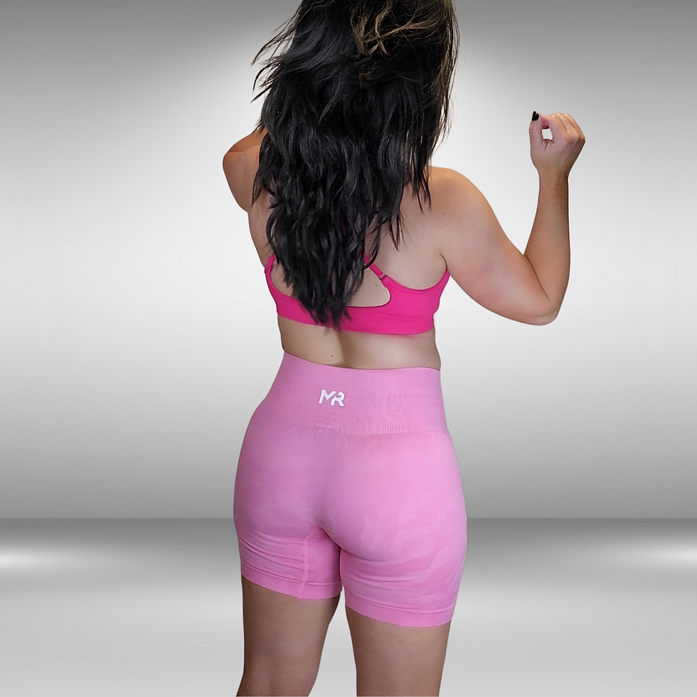 Thumbnail: A woman wearing a pink camouflage shorts
