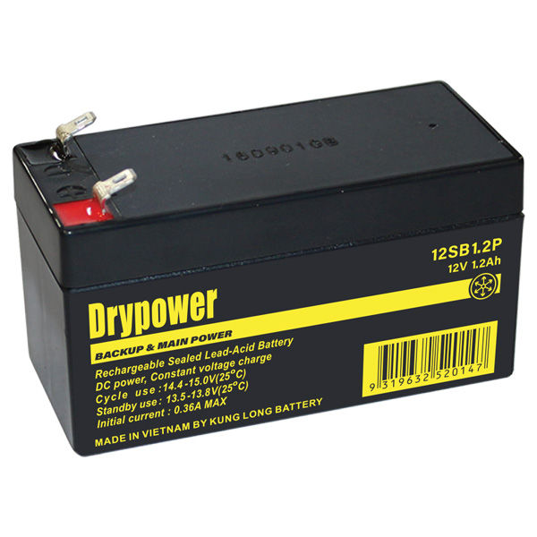 Drypower 12V 1.2Ah Sealed Lead Acid Battery