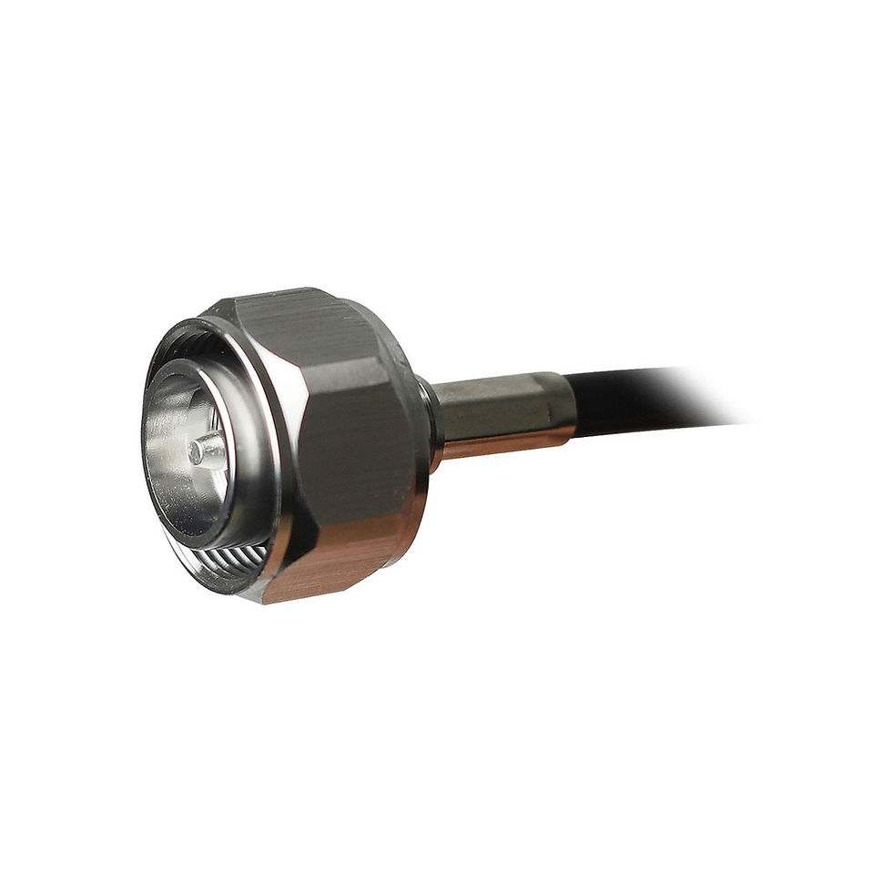 Pulse 4.3-10 Straight Male Connector. Captive/Crimp Plug for RG58, RG223 & LMR-1