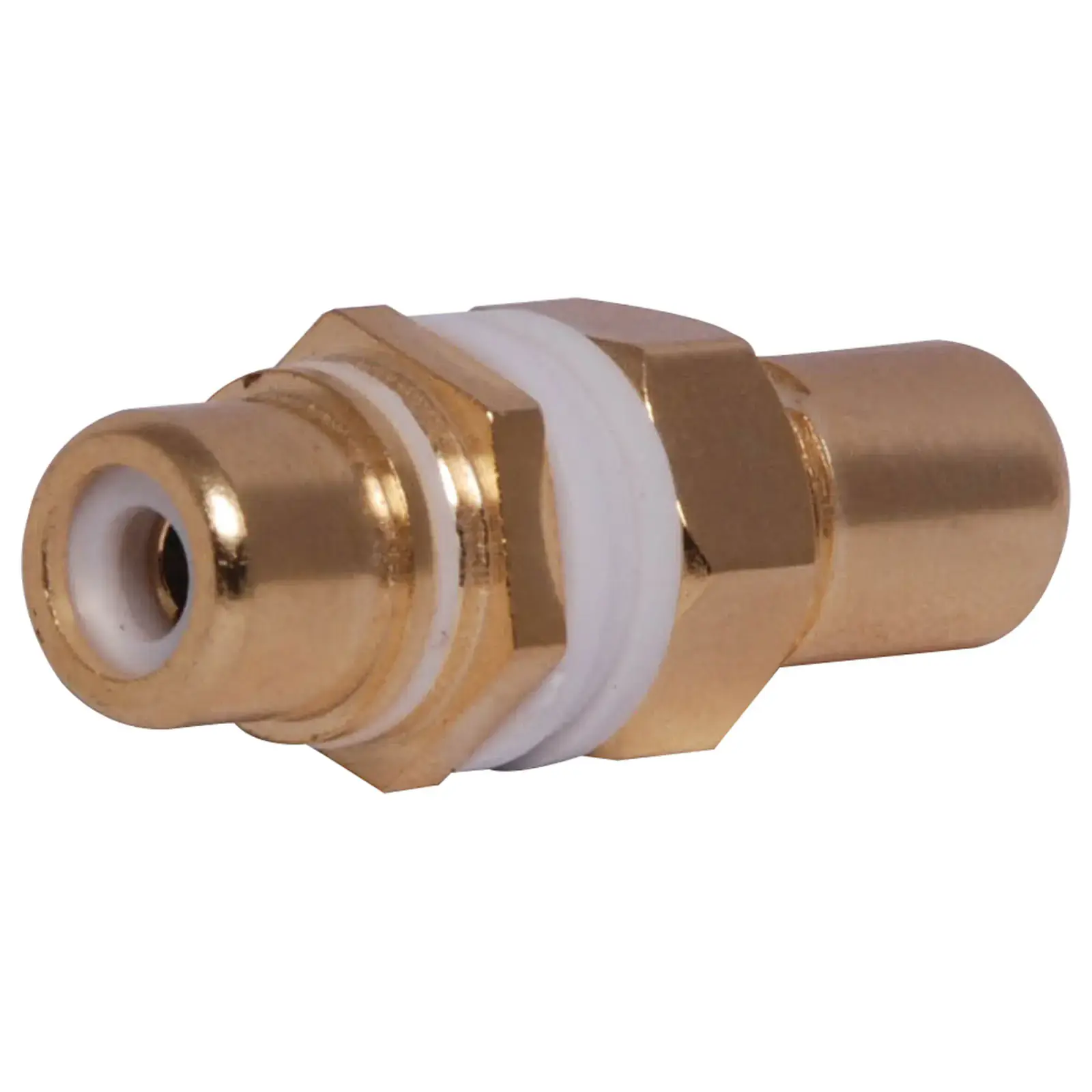 White Double Sided Chassis Mount RCA