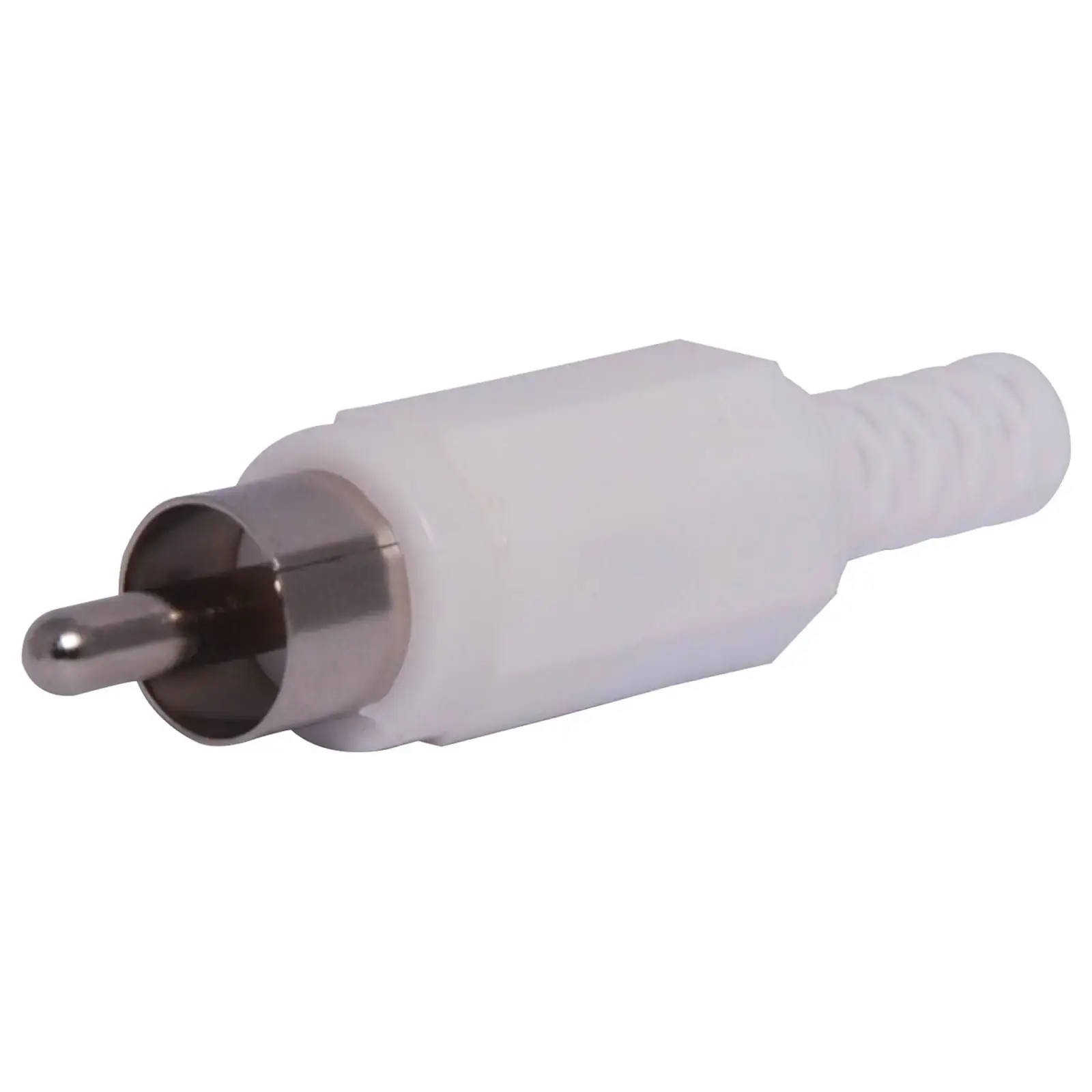 White RCA Plastic Line Plug