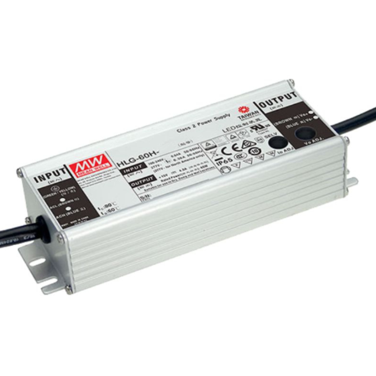 MEAN WELL HLG-60H-24AB IP65 24V 60-Watt Waterproof Dimmable LED Driver