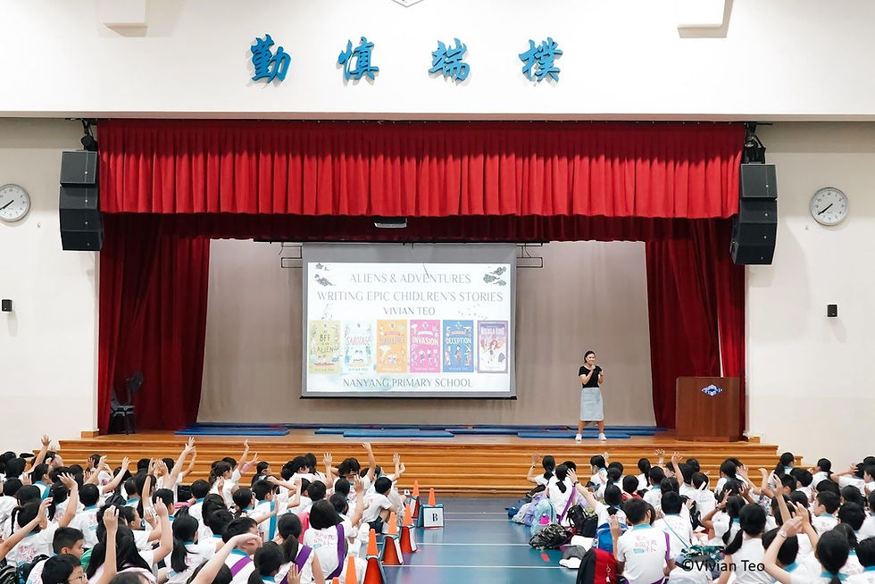 Vivian Teo Singapore children middle grade author school assembly talk visit