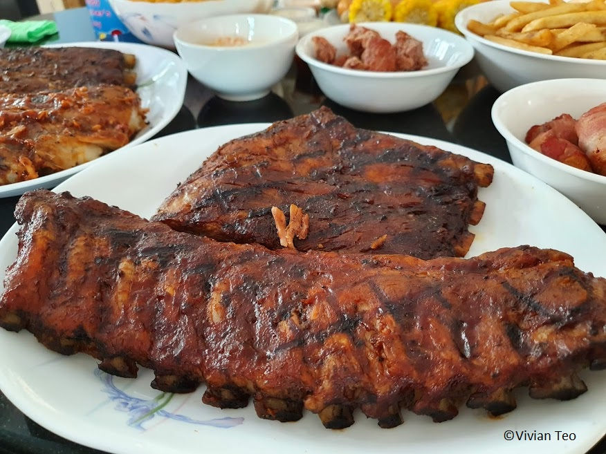 Morganfields Singapore pork ribs sticky bones delivery mac cheese sausages order
