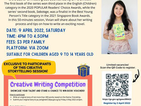 (UPDATED) Creative storytelling & writing session with Vivian Teo!