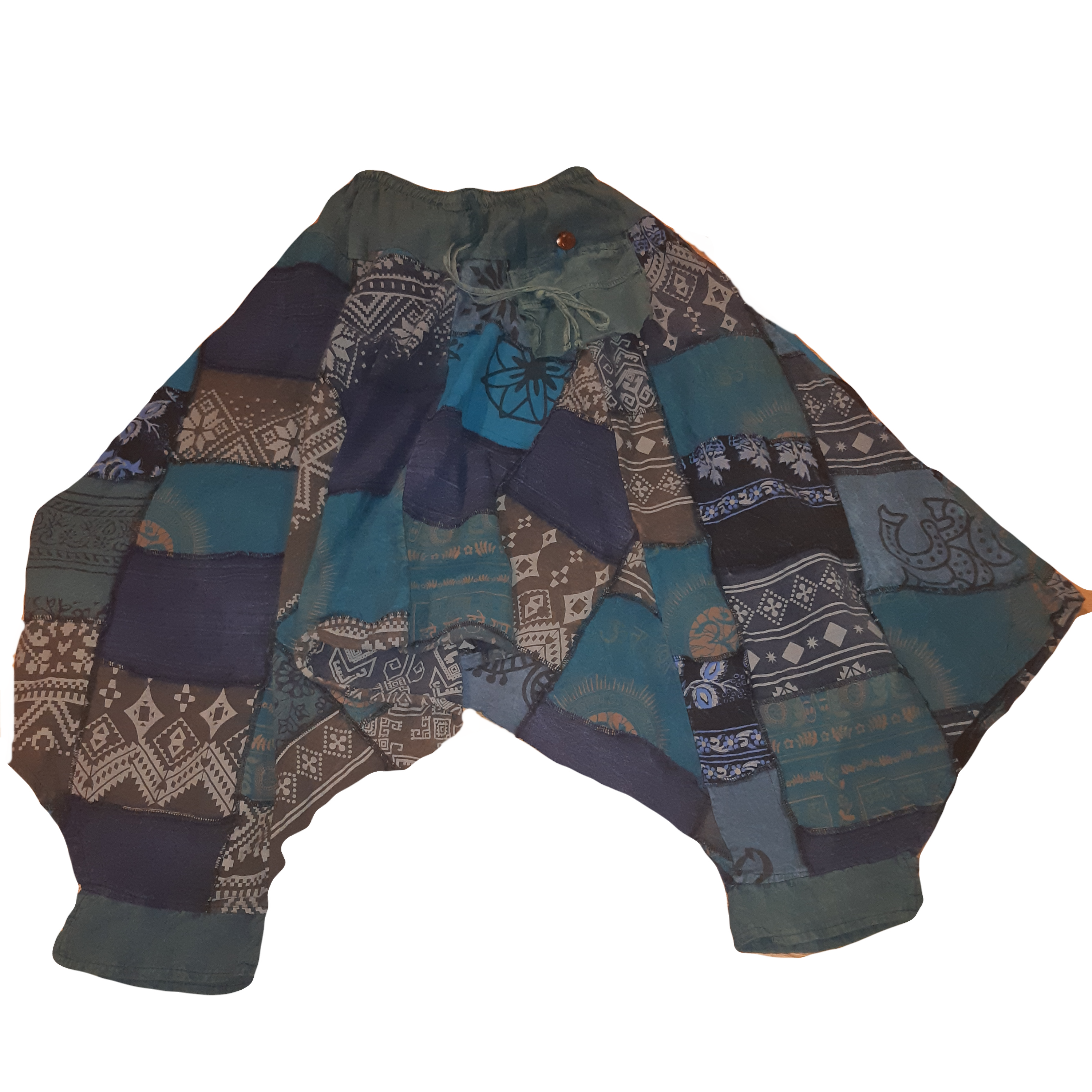 Patchwork Cotton Pants - Unisex