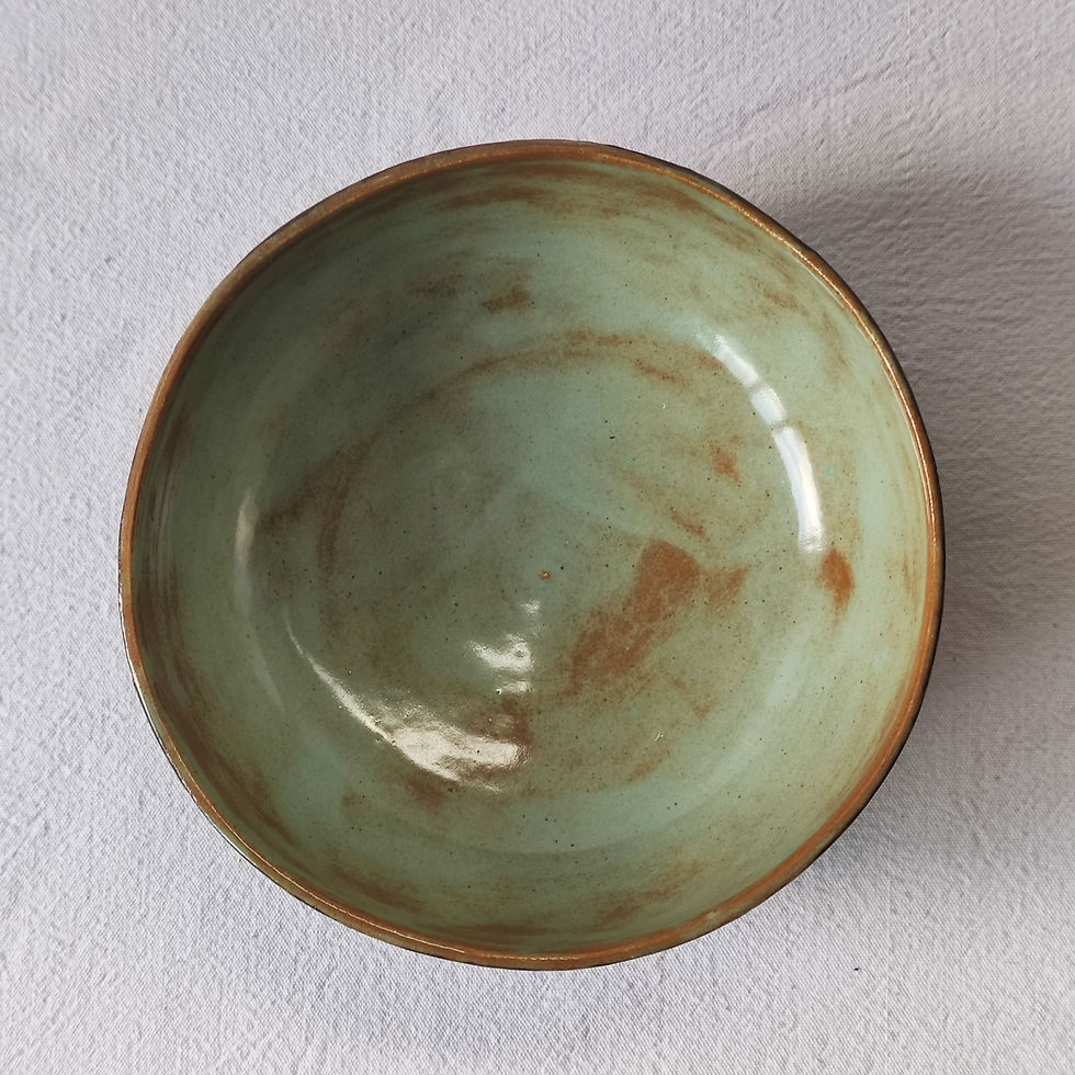 Thumbnail: Line Bowl with green/brown interior
