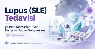 Lupus (SLE) tedavisi için ilaçlar ve güncel tedavi seçeneklerini anlatan tıbbi blog kapak görseli