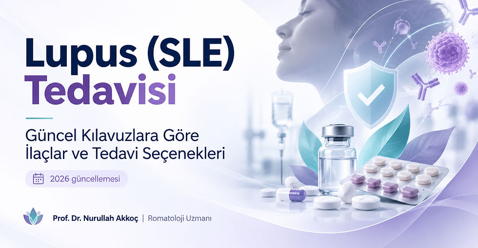 Lupus (SLE) tedavisi için ilaçlar ve güncel tedavi seçeneklerini anlatan tıbbi blog kapak görseli