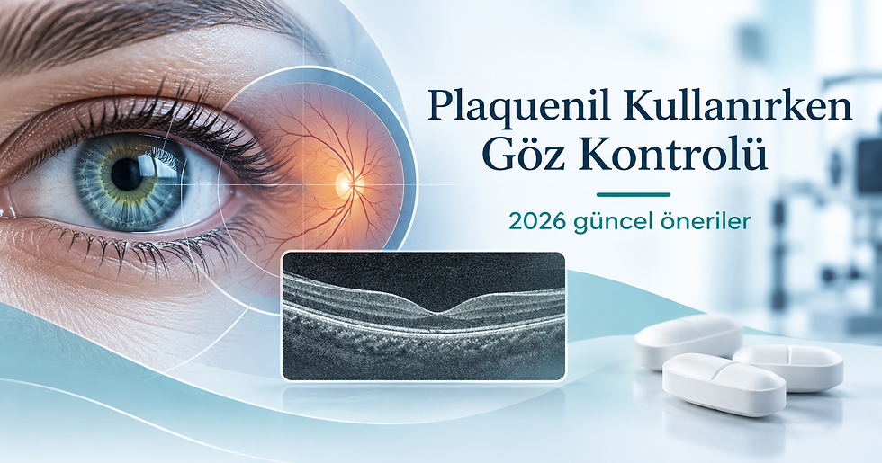 Plaquenil tablet ve OCT görseli