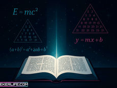 AI-generated conceptual editorial image: Open Hebrew Bible surrounded by glowing equations and geometric patterns suggesting the mathematical structure embedded in Scripture. © Gené-Leigh Bredenhann / TruthSeekerLife. All rights reserved.