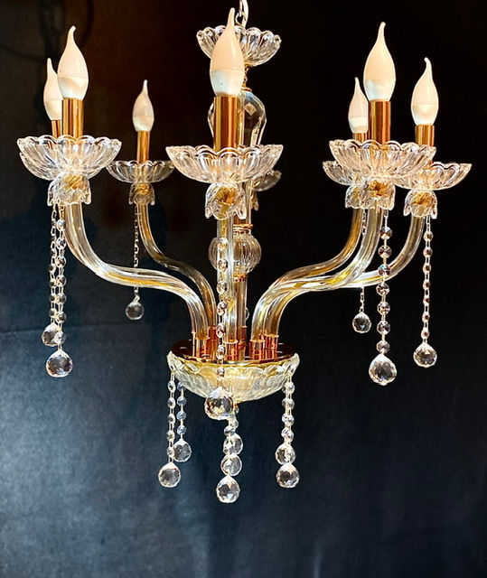Thumbnail: High Gold Chandelier 8 Lights