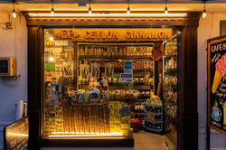 Cinnamon shop storefront in Sri Lanka with traditional products