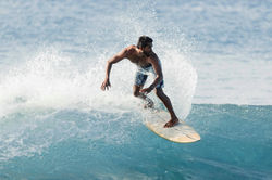 Surfing tropical waves on the southern coast of Sri Lanka