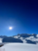 sunny day in courchevel for an osteopath physiotherapist