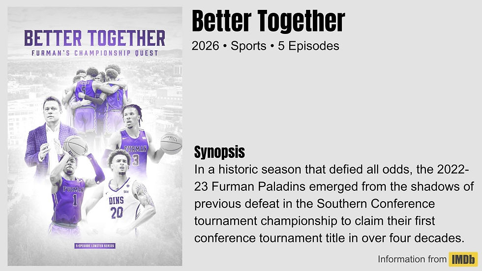 Basketball players in purple and white jerseys, emotional, with arms around each other, on a cityscape background. Text reads "Better Together."