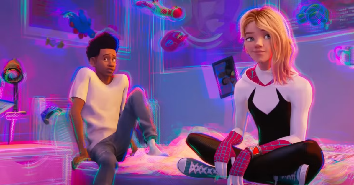 Miles Morales and Gwen Stacey in Spider-man: Across the Spider-verse
