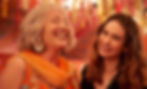 Lily James and Emma Thompson in What's Love got to do with it?