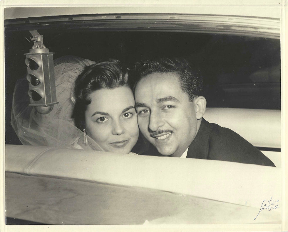 Myrka and Esteban on their wedding day