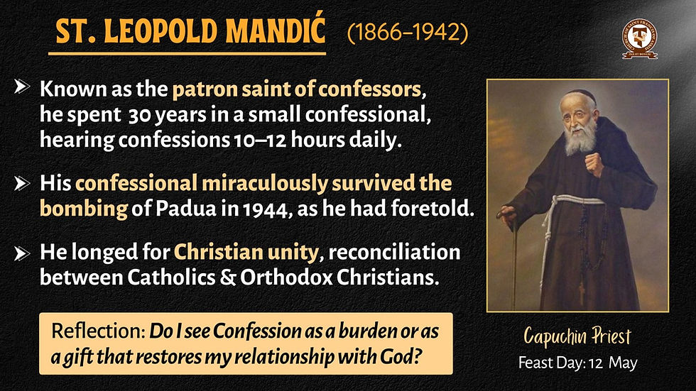 Franciscan Saint | St. Leopold Mandić