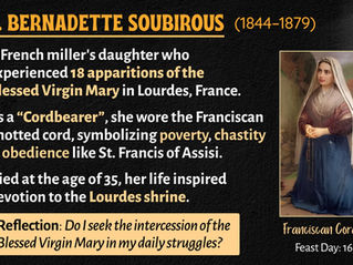 Franciscan Saint | St Bernadette Soubirous