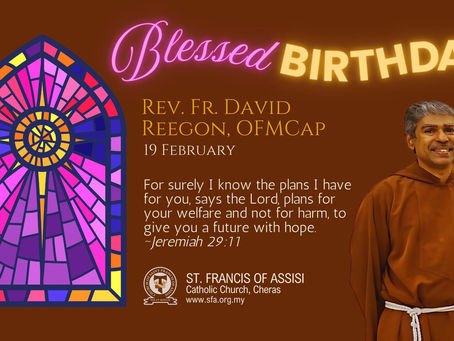 BLESSED BIRTHDAY REV. FR. DAVID REEGON, OFMCAP!