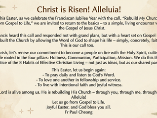 Easter Message from Fr Paul Cheong