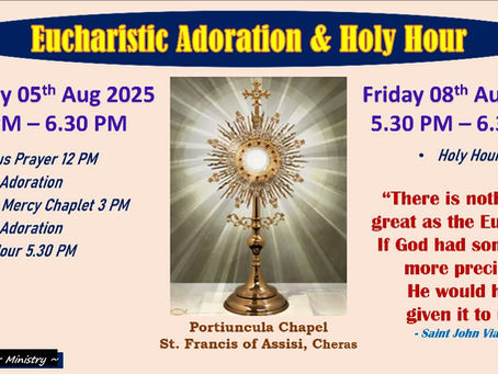 Eucharistic Adoration & Holy Hour (5 Aug 2025)