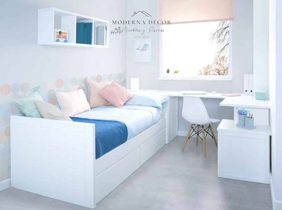 DORMITORIO JUVENIL LINEAL ESPACIO REDUCIDO-031