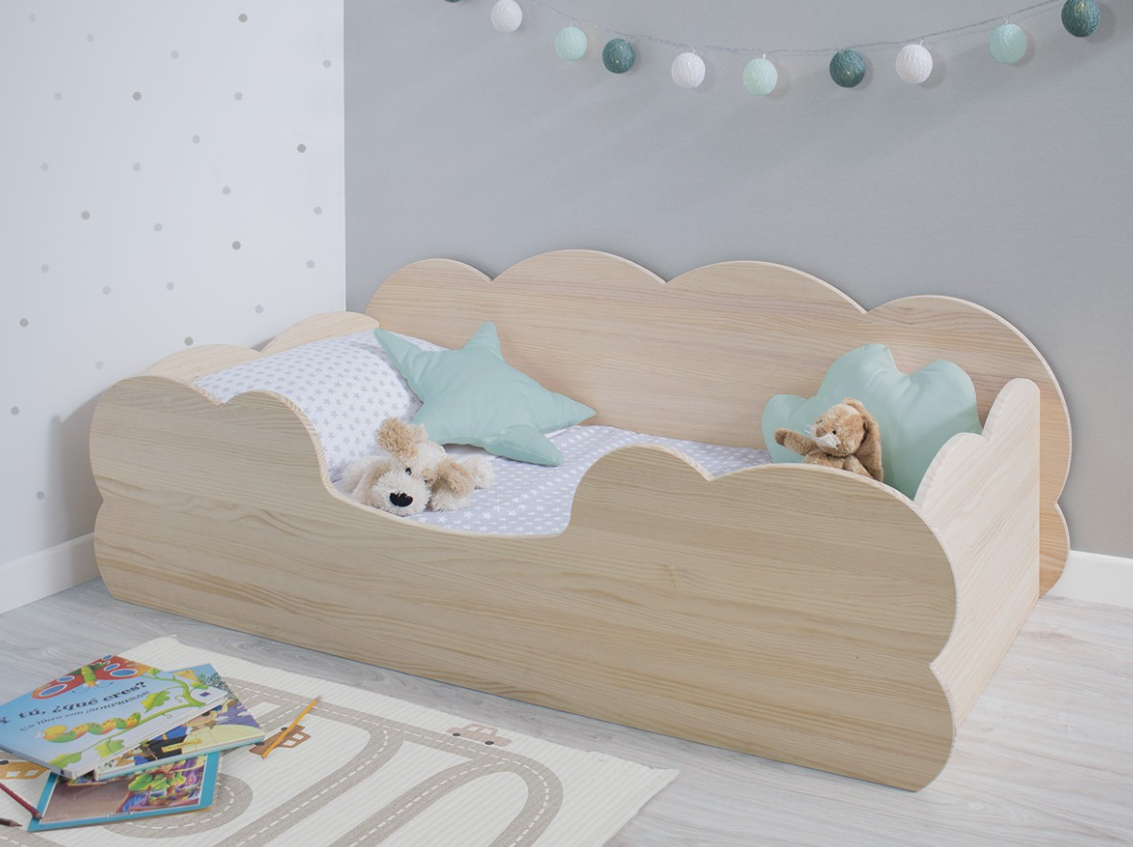 CAMA MONTESSORI NUBE EN MADERA NATURAL-0110